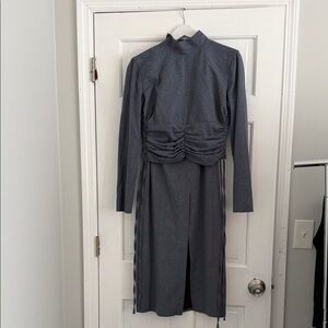 Elegant Long-Sleeve Gray Top